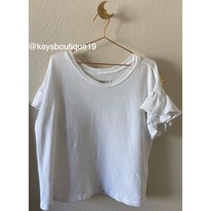 Current/Elliott The Ruffle Sweatshirt in Star White Size 1 (S)